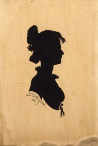 女士Olivette Sterne，1814年的剪影（墨水在纸板上） 作者 让·弗朗索瓦·瓦利